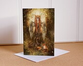 Forest Spirit Greeting Card // Print of Original Fantasy Illustration