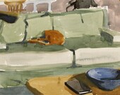 Things scattered- original watercolor painting