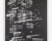 Line objects 1, architectural silkscreen print