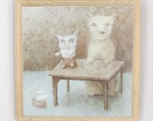 Ursa Minor (print mounted on wood)