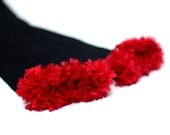 Chicago Black Hawks New Jersey Devils Black and Red Baby Leg Warmers - PoshPipsqueak
