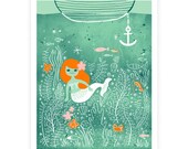 Mermaid Lagoon fine art print, 11 x 14