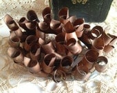 Very Unusual Vintage Metal Flower Frog - Copper Swirls and Curls -  Great for Pens, Pencils, Flowers - Organize