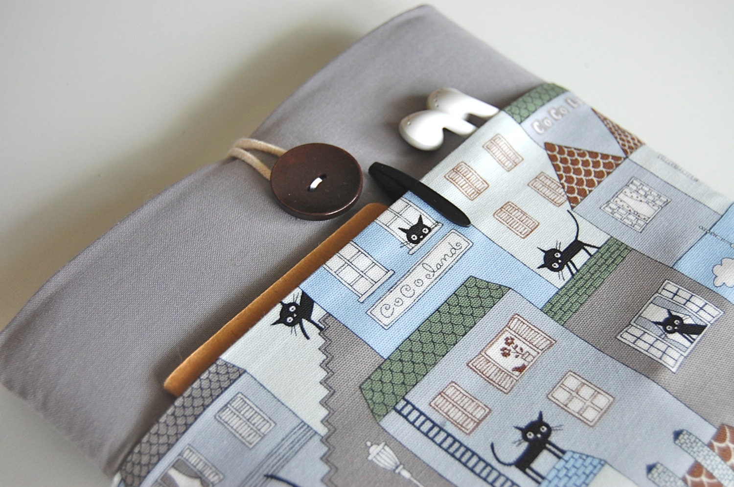 11.6" Samsung Chromebook Case Acer Chromebook Sleeve Padded Cover - City Cat
