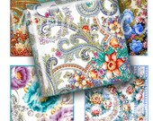 Oh, These Roses - 63  1x1 Inch Square  JPG images - Digital  Collage Sheet