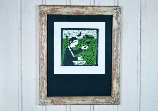 Lino print 'The Sower'