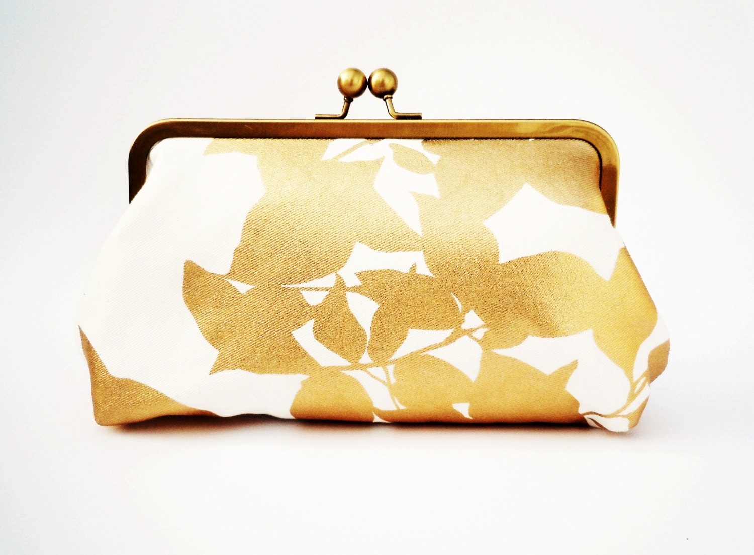 Gold Leaf Clutch Purse, Wedding Purse, Bridesmaid Clutch, Formal Evening Bag