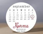 Personalized Pocket Mirror - 2013 Calendar Mother of the Bride 3.5 inch Pocket Mirror with Gift Bag - Weddings - Mother of the Bride Gift