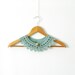 Jade Lace Collar Necklace Jade Green Neckpiece Woman Crochet Collar Mint