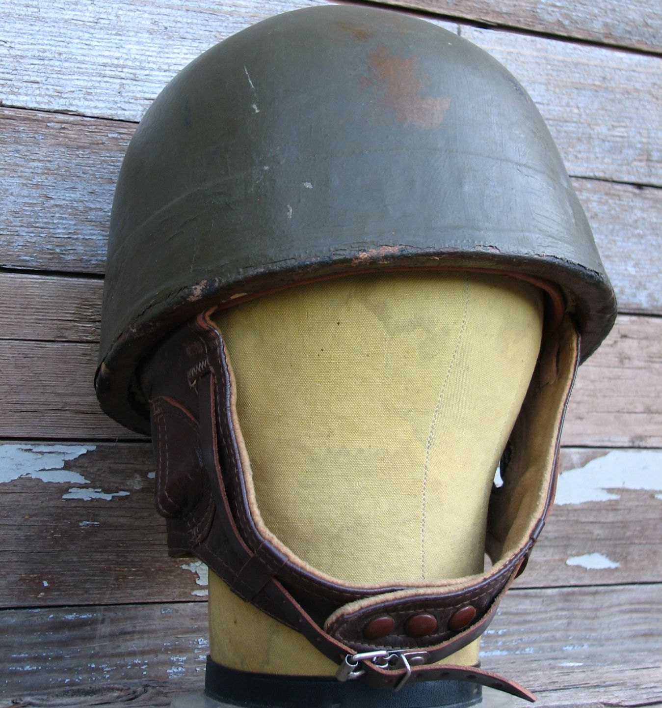 Vintage 1938 Style Belgian Pudding Bowl Motorcycle Helmet
