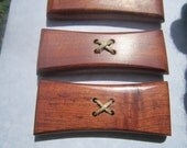 Toggle Buttons- 6 Mahogany Wood Buttons-Handmade Wooden Buttons in Reclaimed Apple- Knitting, Sewing, Craft Buttons