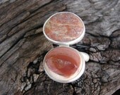 Imperial Jasper and Twelve Mile Beach Lake Superior Beach Stone Silver Double Ring