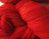 Jackrabbit 4oz hand dyed sock yarn fingering weight, 2ply superwash merino, 114g: Phoenix 2
