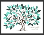 Personalized Wedding Tree Guest Book Print for up to 75 guests