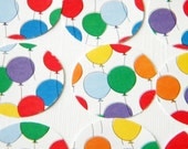 Childrens' Birthday Party Balloons Stickers Envelope Seals Red Orange Green Blue Set of 12