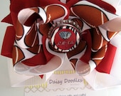 Alabama football bottle cap hairbow