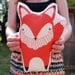 Handmade Fox Pillow, Fox Toy, Stuffed Animal, Baby Toy, Baby Fox Pillow