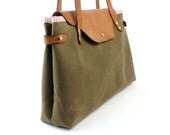 The Row Tote in Moss