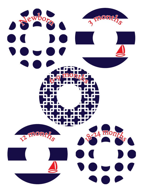 Custom Baby Closet Clothing Dividers - NAUTICAL SAILBOAT