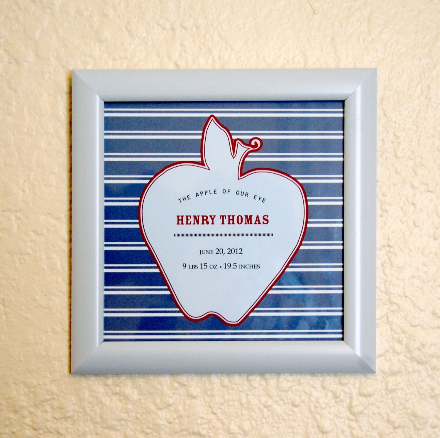 Apple of My Eye Boy's Print - 8"x8"