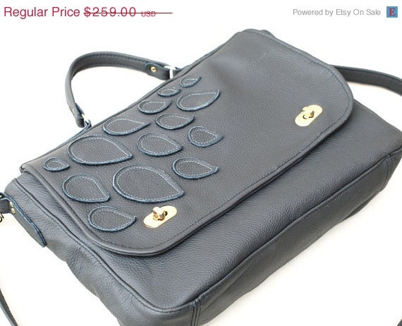 Leather Laptop Bag, 13 inch, Satchel, Purse, Messenger Bag, Office Bag, Applique Bag, Womans Laptop Bag - Graphite Grey / Spring Fashion
