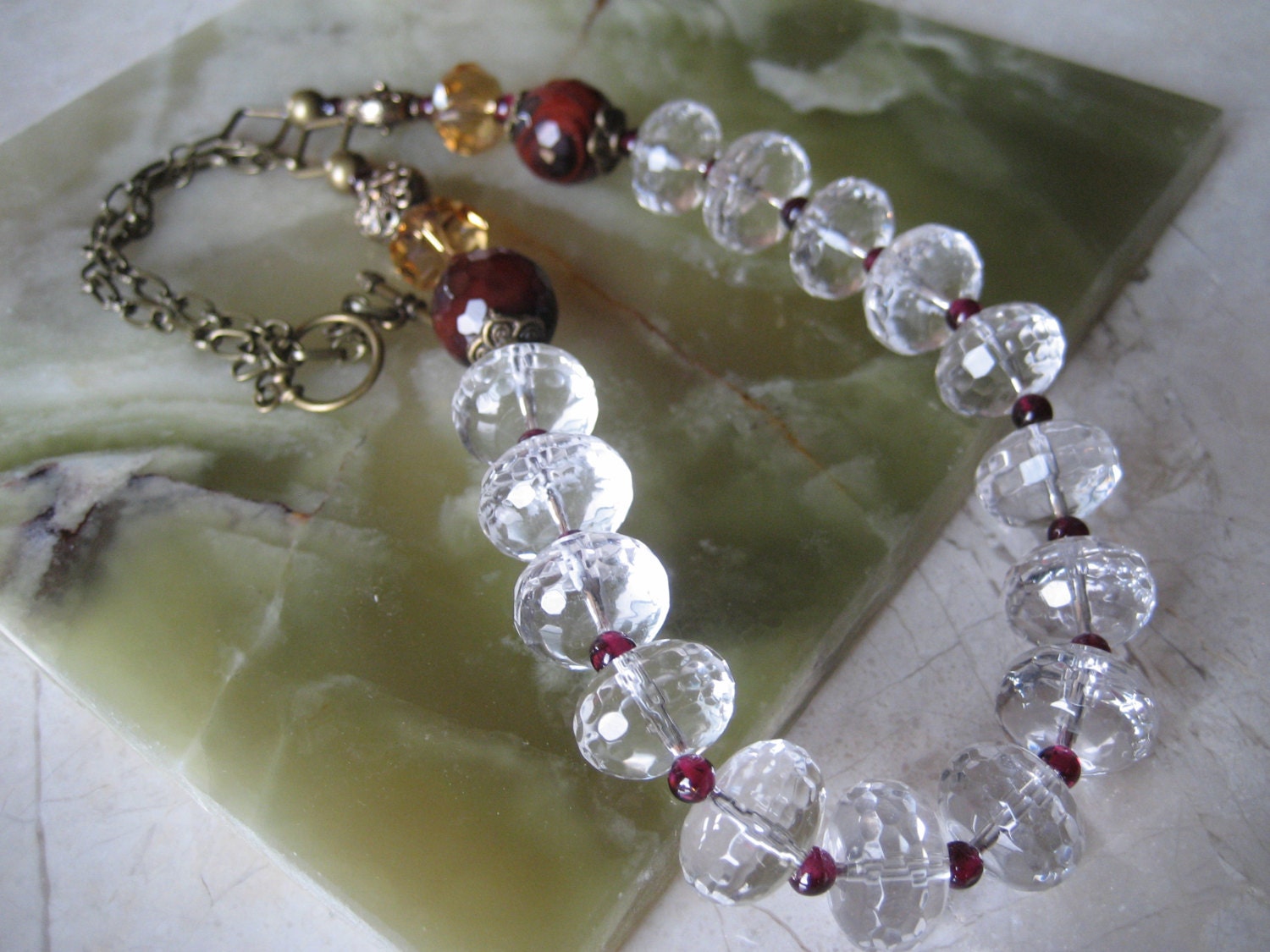 The Ice Queen - White Crystal Statement Necklace