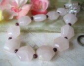 New Blushing Pink Quartz Necklace
