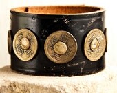 Black Leather Cuff - CLEARANCE