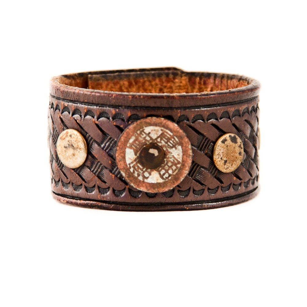 Custom Size Leather Cuff, Women's, Men's, Small, Medium, Large, Extra Large, OOAK - DISCOUNT
