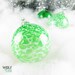 Blown Glass Ornament Suncatcher Ball Emerald Green and White Speckle