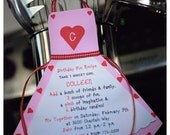 Valentine Valentine's Day Cooking Party Apron Birthday Invite Invitation Invitations Collection
