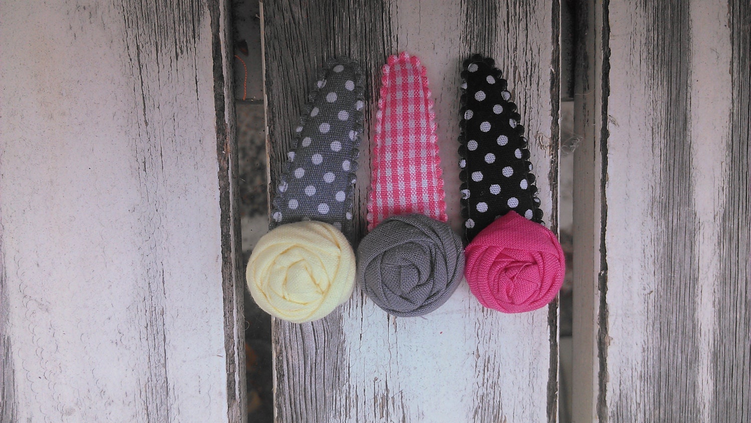 Rachel rosette snappy clips