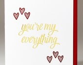 Gold Foil and Letterpress Love Card