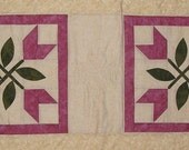 Finished and Quilted Spring Tulips Table Runner