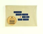 New York NY Postcard 6 Pack - Six recycled kraft paper postcards - Please Come Visit Me In New York