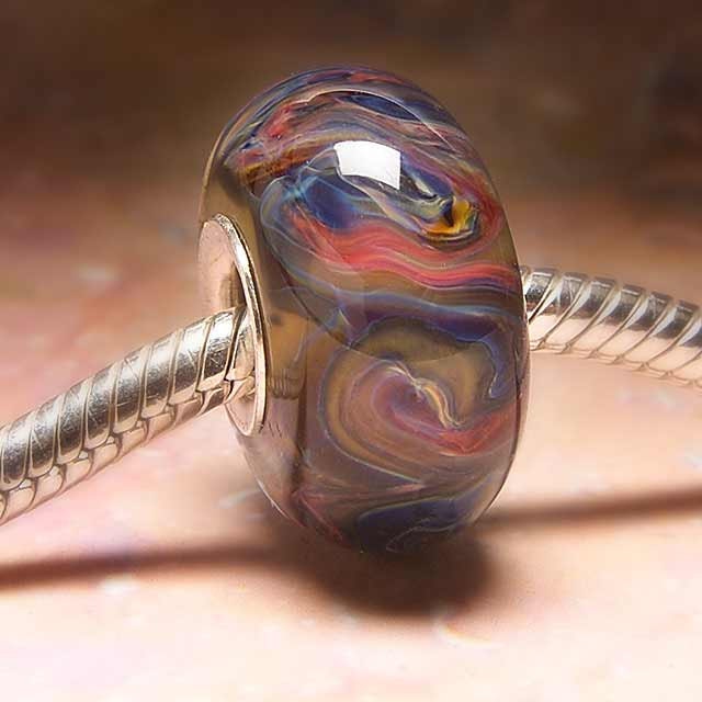 Rain River European Glass Lampwork Cored Bead Charm