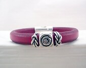 Deep Red Regaliz Licorice Leather Bracelet - Boho Bracelet - Leather Jewelry - Regaliz Bracelet