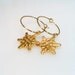 Snow Flake Hoop Earrings in Gold