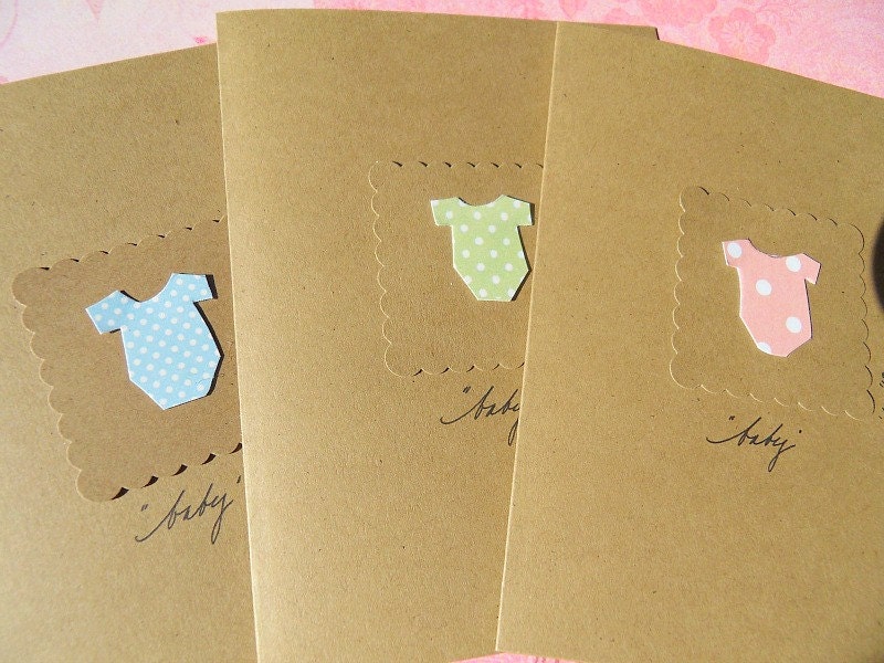 Baby Wish Card - Baby Shower Invitation - Baby Shower Thank You Cards - Welcome Baby Cards - Onesie Cards - KONCCD