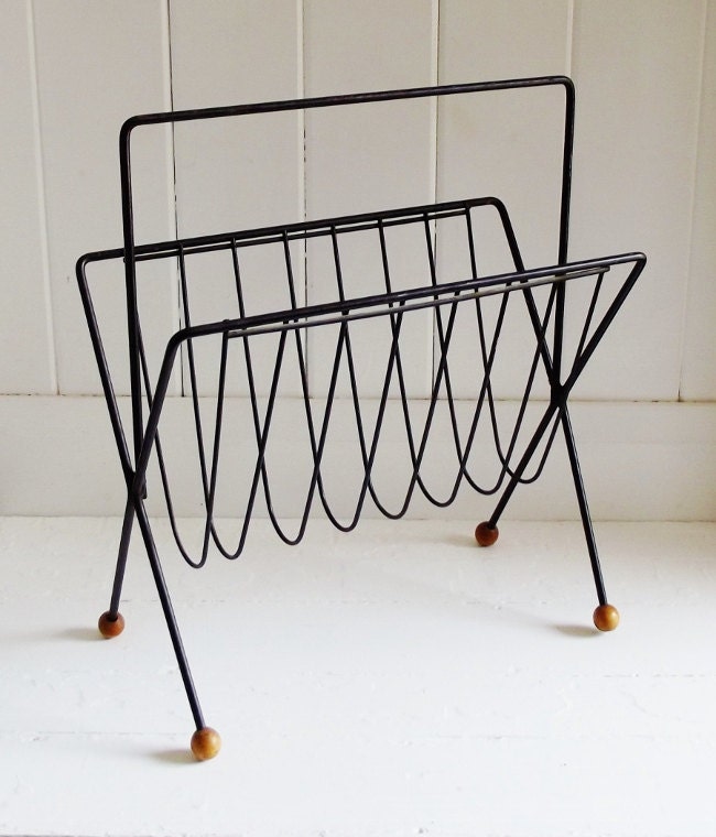 Vintage Mid Century Magazine Rack