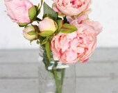 Pink Peony Peonies Silk Flower DIY Wedding Bouquet (Item Number 140038)