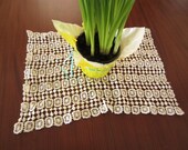 Vintage Crochet Lace Table Runner Table Scarf