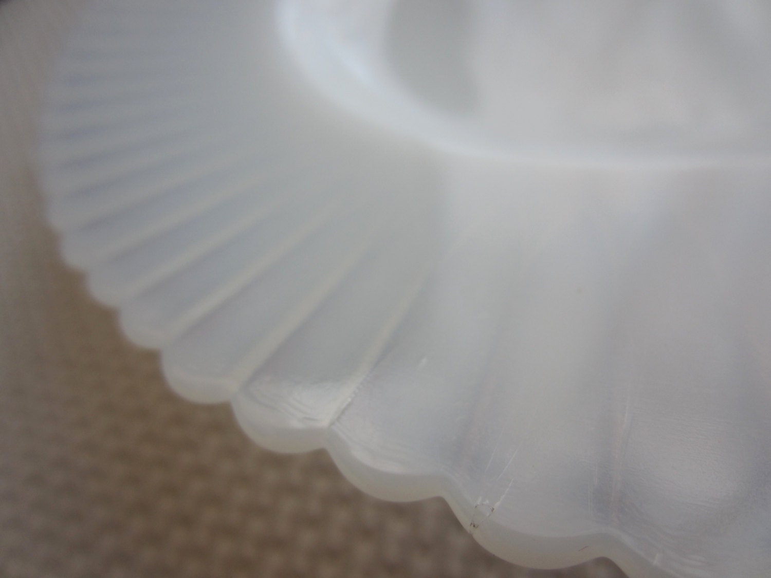 Vintage Monax Petalware Macbeth Evans Glass Oval Platter Translucent Depression Glass