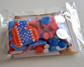 Card-making Scrapbook Supplies-4th of July Theme Red White Blue