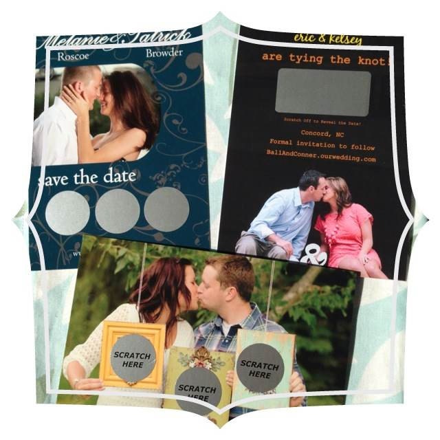 MODERN Scratch Off Invitation Save The Date Cards Postcards Custom Design Personalized DEPOSIT