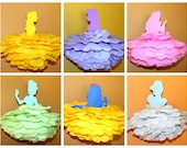 Princess pom pom kit SET OF SIX Ballerina Ballet Dancer Ball Ballgown dress birthday party shower decoration centerpiece