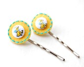 Baby Ducklings Embroidered Hair Pins