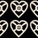 6 piece Africa Adinkra Symbols BI NKA BI 3 inches tall With Hole Natural Craft Wood Cutout 391-3