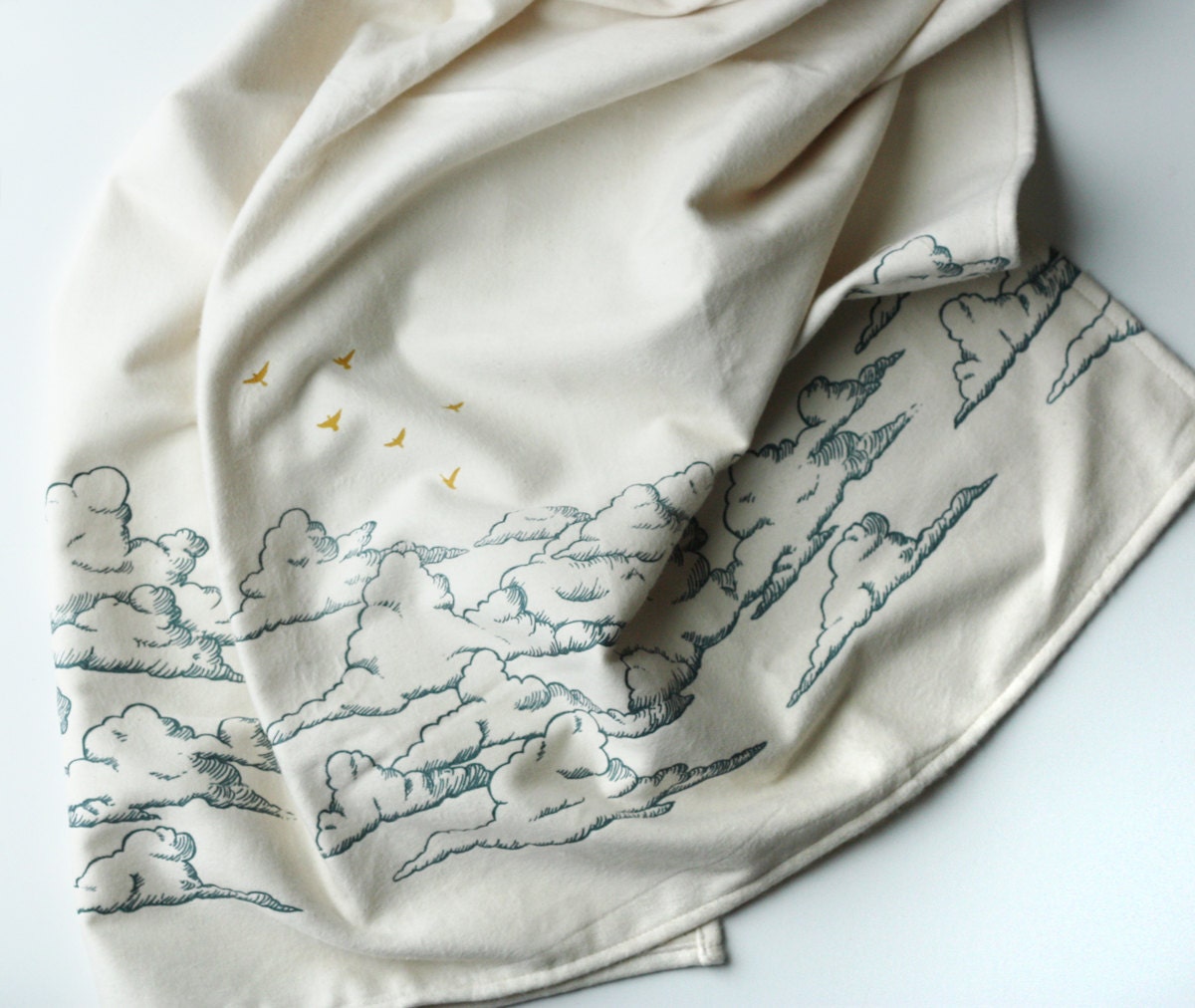 Organic Cotton Baby Blanket - Sky