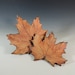 Maple Leaf Set of 2 / Made with Real Leaves in Stoneware Clay / Home Decor / Fall Wedding Decor